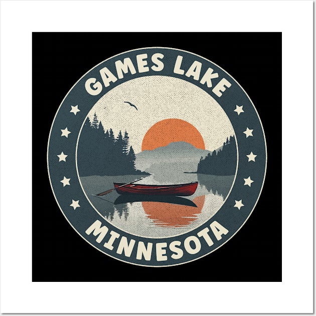 Games Lake Minnesota Sunset Wall Art by turtlestart